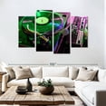 thumbnail image 3 of Elephant Stock Record Player Wall Art - Horizontal Multi Panel Canvas - Living Room Wall Decor - Music Multi Panel - Green And Pink Decor - 84" x 54", 3 of 8