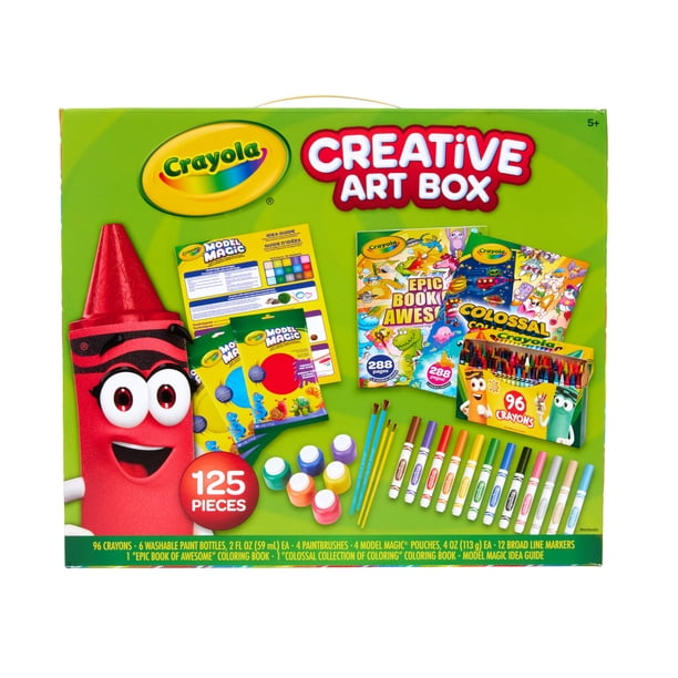 Set de Arte Crayola 125 piezas para Niños con Pinturas, Marcadores y Estuche