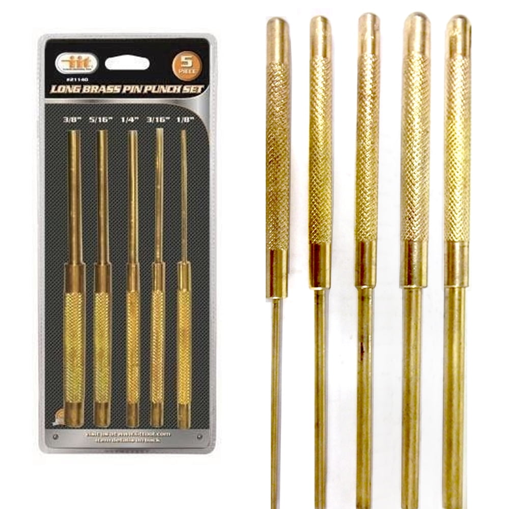 5 Pc Brass Precision Roll Drift Pin Punch Set Gunsmithing Steel Armorer
