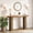 Brown, variant on Huisuilinss Fluted Console Table,42.5" Oval Entryway Table With Storage Shelf,Modern Sofa Table Behind Couch For Hallway Foyer Living Room