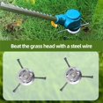 thumbnail image 5 of MOQIN 6 Inch Steel Wire Brush Cutter Trimmer Head, Steel Wire Cutter Trimmer Head, Wire Rotary Brush Weed Trimmer Head, Weed Eater Head with Adapter Kit, 5 of 8