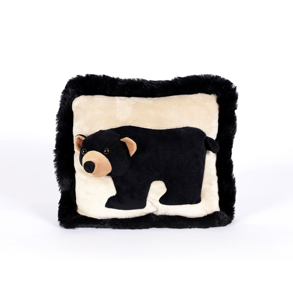 13" 3?D Black Bear Pillow Wishpets
