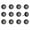 Black & Silver, variant on Knob-It 12-Piece Vintage Cabinet Drawer Knobs Hand Painted Bohemian 20 Inch