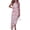 Dusty Pink, variant on Women's Single Shoulder Floral Pleated Dress with Ruched Details and Asymmetrical Cutout Silhouette 100% Polyester