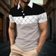 thumbnail image 2 of Camisetas de Manga Larga para Hombres Pullover Casual Impreso Botón Turndown Collar Blusa, Ligero Cuarto de Manga Superior, 2 of 7