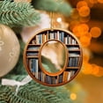 thumbnail image 5 of BNNG 26 Letters Christmas Tree Letter Shaped Bookshelf Pendant, Book Lover Christmas Tree Hanging Ornament, 2D Acrylic Mini Bookshelf Pendant for Xmas Tree Door Window Decor, 3 inch, 5 of 9