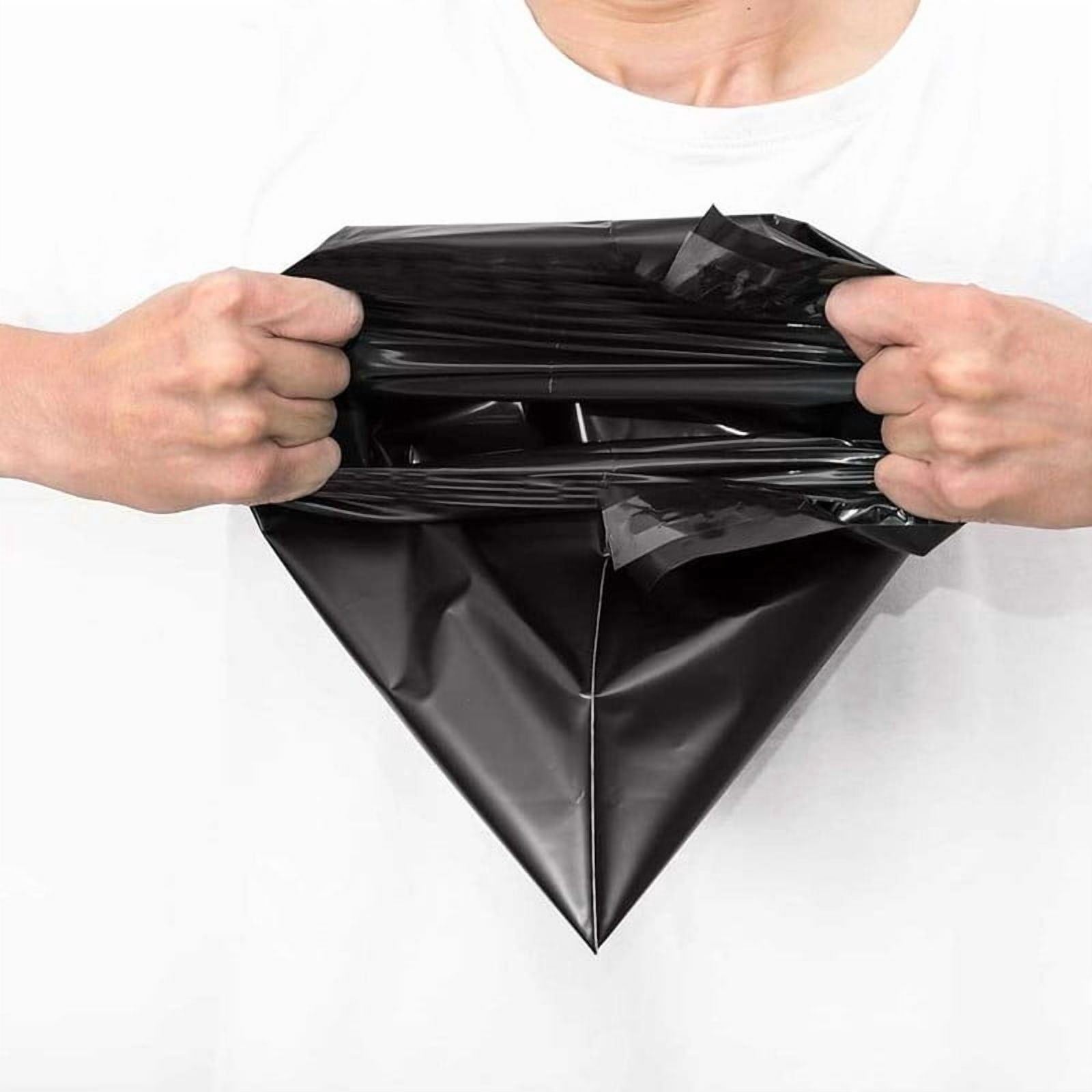 SJPACK 200Pcs 14.5" x 19" Black Poly Mailers Shipping Bags Plastic Envelopes Self Sealing Bags