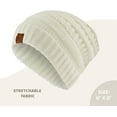 thumbnail image 4 of Market & Layne Adult Female Knit Beanie Hat / Winter Hats for Women - Ivory, 4 of 5