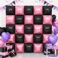 thumbnail image 3 of Kit de pared con globos Vibzox, lámina cuadrada rosa, púrpura y negra, 3 of 9