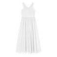 thumbnail image 2 of Miutii Kids Girls Shiny Rhinestones Birthday Party Dress Sleeveless V Neck Wedding Bridesmaid Dress Ivory 14, 2 of 9