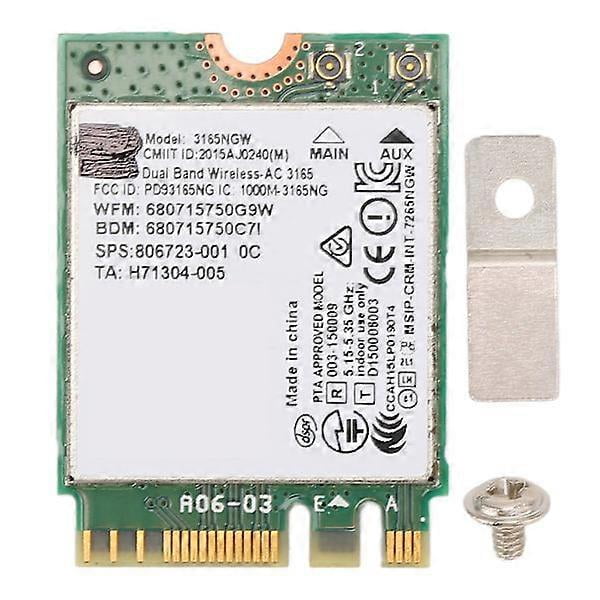 Wireless Card NGFF M.2 2.4G 5G Dual Band 433Mbps Wide Compatibility for Laptops