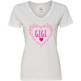 thumbnail image 3 of Inktastic Gigi Pink Valentine Hearts Women's V-Neck T-Shirt, 3 of 5