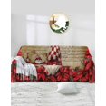 thumbnail image 2 of Vintage Christmas Sofa Covers for 3 Cushion Couch, Washable Sectional & L Shape Couch Covers for Dogs/Cats/Kids, Xmas Gnomes Red Poinsettia Snowflake Non Slip Sofa Slipcover Futon Cover 71''x150'', 2 of 8