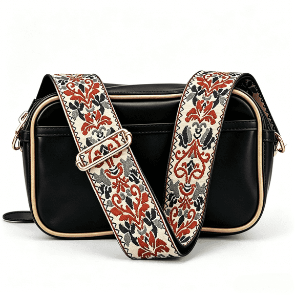 Ethnic 2" Wide Women's Purse Strap Replacement Crossbody Canvas Bags Shoulder Guitar Straps for Handbag Adjustable