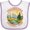 White and Lavender, variant on Inktastic Yellowstone National Park Vintage Design Boys or Girls Baby Bib