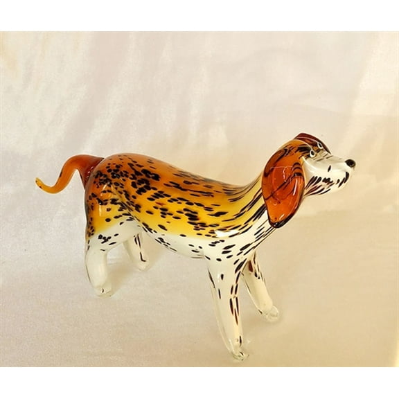 Hand Made Standing Glass Dog Figurine