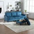 thumbnail image 4 of Convertible Sectional Sofa Couch,Modern Chenille Fabric L-Shaped Couch 3-Seat Sofa with Reversible Chaise for Living Room,Teal, 4 of 8