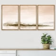 thumbnail image 3 of PixonSign Framed Wall Art Set Watercolor Island Mountain Lake Landscape Nature Wilderness Abstract Modern Art Print Decoration Scenic Rustic for Living Room, Bedroom, Office - 24"x36"x3 Natural, 3 of 5