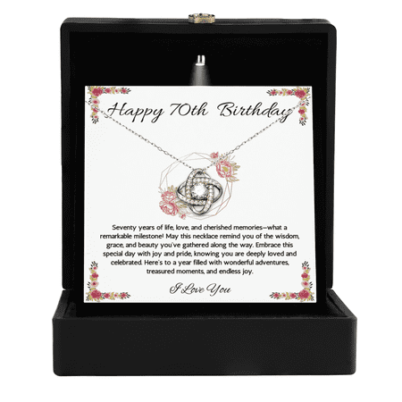 70th Birthday Gift Necklace 70th Birthday Jewelry Turning 70 necklace For Wife Grandma Mom Woman Birthday Gift Necklace For 70 Year Old-Luxury Box