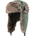 thumbnail image 1 of Hat With Ear Flaps Unisex Faux Fur Waterproof Winter Hunting Hat Green, 1 of 5