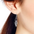 thumbnail image 5 of Stylish Teardrop Cascading Chandelier Sticks Sterling Silver Dangle Earrings, 5 of 5