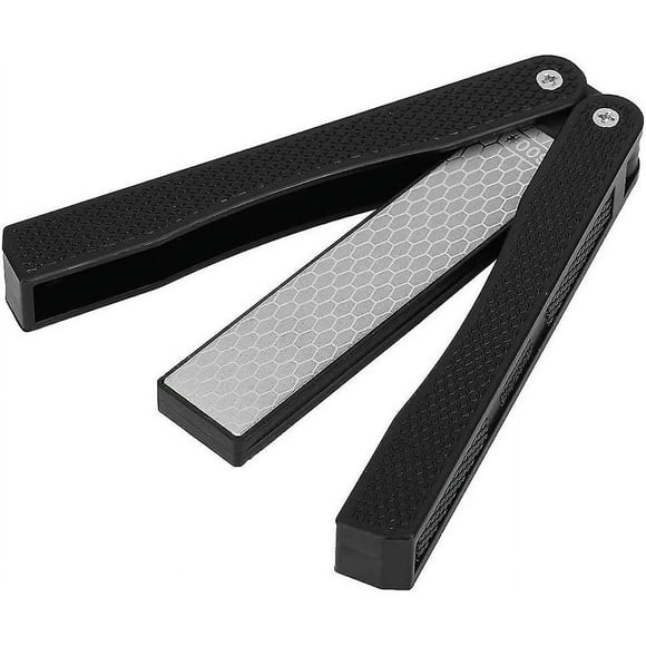 Knife Sharpener, Folding Diamond Sharpener Double Grit Thick/extra Fine Sharpening 400/600 Grit