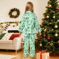 thumbnail image 5 of Gubotare Kids Christmas Pajamas Girls Girls 2-piece Snug-fit Holiday Pajama Set, Soft & Cute for Kids Size 7-8 (Green,7-8 Years), 5 of 9