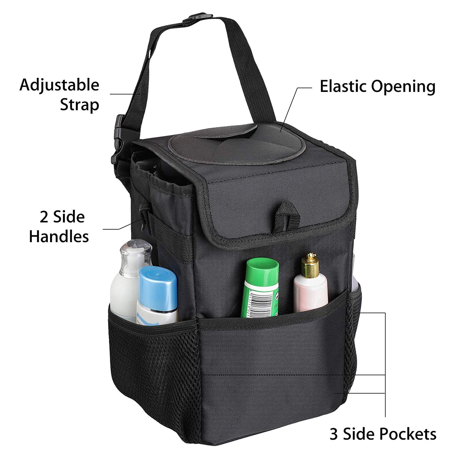 Mini Poubelle De Voiture Portable Avec Couvercle, Poubelle Automatique Multifonctionnelle, Petite Poubelle, Tasse