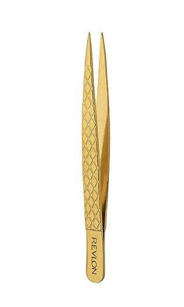 REVLON Gold Series Slant Tweezers – Pinzette Mit Diamantbeschichtung, 1 Stück