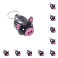 thumbnail image 1 of Inteprter Cerdo Llavero Llavero Bolsa Colgante Exquisito Multicolor DIY Prop Divertido Negro Anillo Plano 10Conjunto, 1 of 6