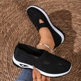thumbnail image 2 of Zapatos ortopédicos para mujer, zapatillas ortopédicas tejidas con soporte de arco ancho, sin cordones, informales, transpirables, suaves y antideslizantes., 2 of 8