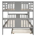 thumbnail image 6 of Gray Double Full Size Over Twin Trundle Bunk Bed, 6 of 8
