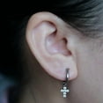 thumbnail image 3 of Limerencia Hypoallergenic Pure Titanium Earrings with Cross  Zirconia Dangles Fine Women's Earrings, 3 of 5