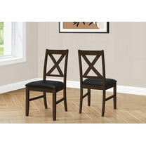 Transitional Brown Solid Wood Dining Chairs - 2-Pack 37" Height