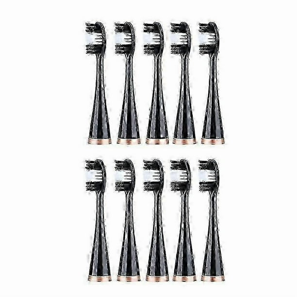 10PCS Electric Toothbrush Heads Replacement Brush Heads for Electric Toothbrush Whitening Teeth Brush,Black