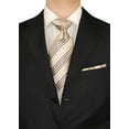thumbnail image 3 of DTI GV Executive Men's Italian Suit Three Button Wool Jacket Trousers Stripe Black Stripe, 3 of 5