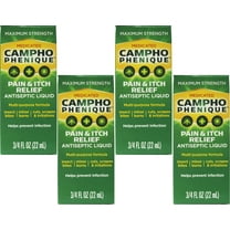4 Pack - Campho-Phenique Pain & Itch Relief Antiseptic Liquid 0.75 oz
