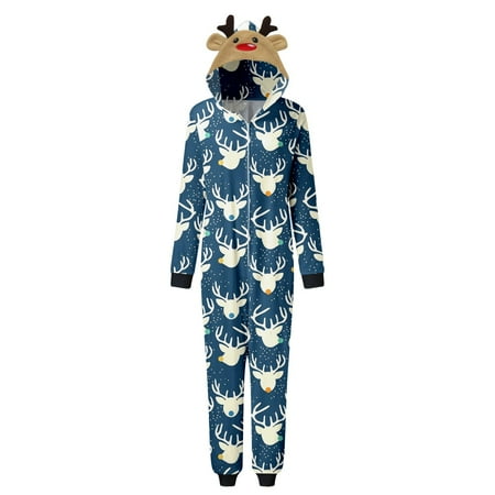 

Beppter Long Sleeve Crew Neck Family Pajamas Matching Sets Womens Mom Christmas Homewear Hoodie Merry Christmas Jumpsuit Mom Outfit Mom L Blue