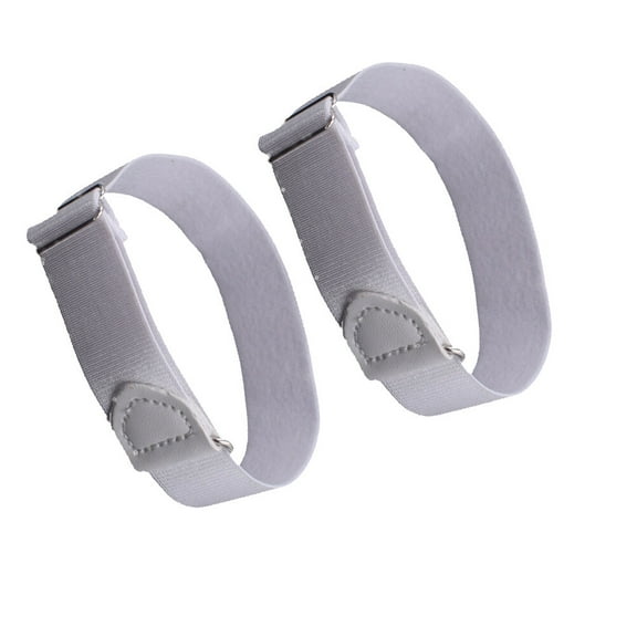 YEAHIBABY 2Pcs Shirt Sleeve Garters Chinlon White Practical Anti Slip for Men Women
