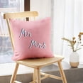 thumbnail image 5 of LALILO Throw Pillow Covers Lettering Card Mr Mrs Greeting Banners Cushion Cover 18" x 18", 2 Pack, 5 of 6