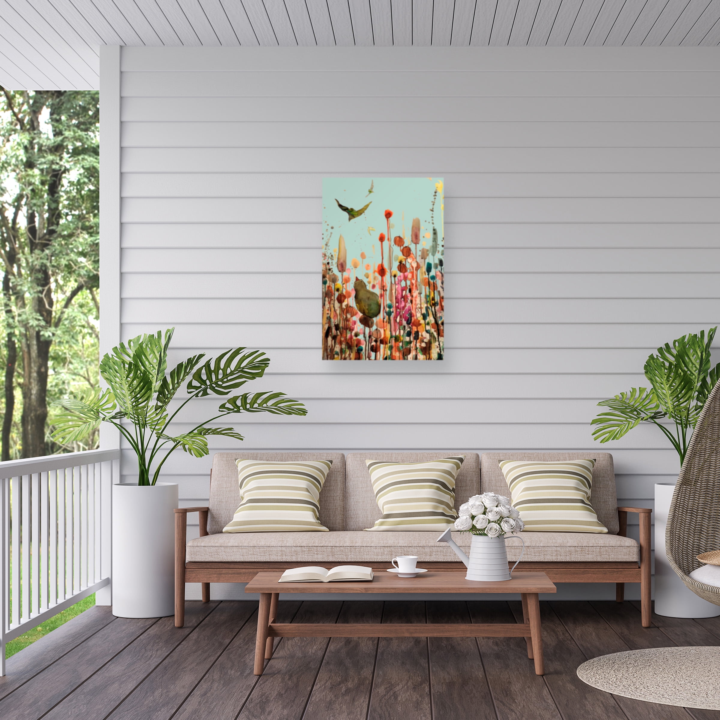 Sylvie Demers 'Learning To Fly (Blue Sky)' Outdoor Canvas 32x22