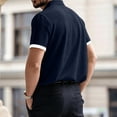 thumbnail image 6 of Wear Breeze Shirts for Men Beer Belly Capri Polo Shirts Short Sleeve Collared Textured Stretchy Casual Golf Shirt, 6 of 7