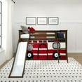 thumbnail image 2 of Low Bunk With Easy Slide & Black & White Farmhouse Curtain, Clay, 2 of 10