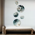 thumbnail image 3 of Designart "Exploring Floral Forms Blue and Gold II" Abstract Floral Metal Wall Art Set of 5 Piece, 3 of 5