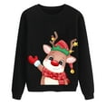 thumbnail image 3 of Chandail de Noël pour Femmes Imprimé de Vacances chandail Mi-Long Fermeture Chaude Col Rond Cardigan Manches Longues Chandail de Noël Capuche Veste de Mode, 3 of 7