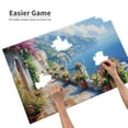 thumbnail image 4 of 1000 PCS 1000 Piece Scenery Jigsaw Puzzles Mediterranean Scenery,Stunningly Vibrant Colors,Every Piece Is Unique,Charm Scenery Wooden Puzzle For Adults,Ideal For Relaxation And Family Fun, 4 of 6