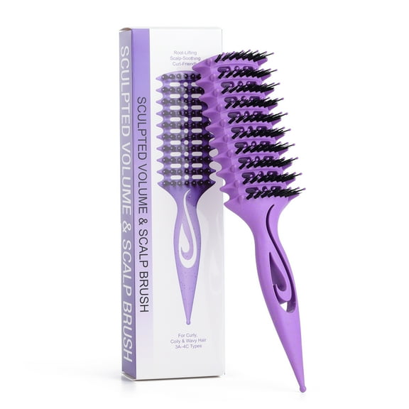 Candy Brush Curl Defining Vented Hair Brush for Effortlessly Blow Drying Detangling Shaping and Styling, Airflow Wet Hair Brush for All Hair Types for Women and Men, Reduce Pulling and Frizzing