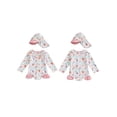thumbnail image 2 of BemeyourBBs Toddler Baby Girl Swimsuit Infant Bathing Suit One-Piece Swimsuits with Sun Hat Set Long Sleeve Rash Guard Swimwear Marine Animal Zipper Summer Beach Wear, 2 of 9