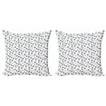 thumbnail image 1 of Tea Party Throw Pillow Cushion Cover Pack of 2, Teapots Cezve Briki for Cozy Time Coffee Cup Rhythmic Print, Zippered Double-Side Digital Print, 4 Sizes, Purpleblue Pale Rose, by Ambesonne, 1 of 2