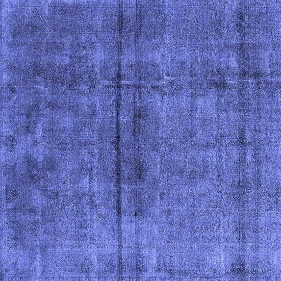 Ahgly Company Indoor Square Oriental Blue Industrial Area Rugs, 8' Square